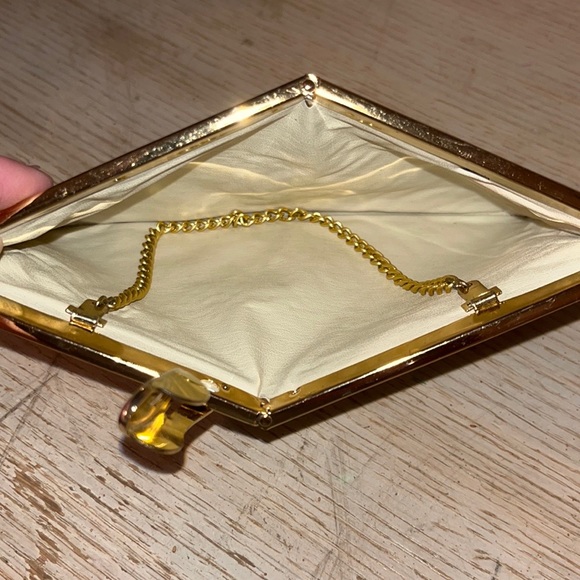 Vintage White Alligator Leather 1950’s Clutch Handbag Purse Formal - Picture 13 of 16